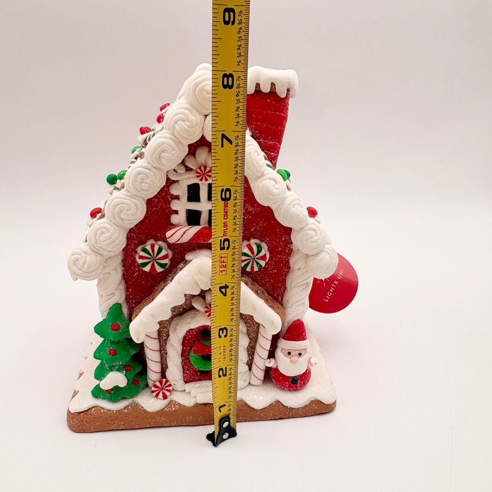 Light Up Gingerbread House Christmas Holiday Home Decor Tabletop Decoration - Picture 5 of 6